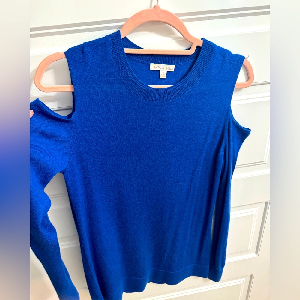 Minnie Rose Royal Blue cashmere sweater